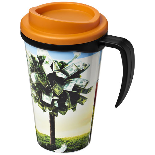 Mug isolant Brite-Americano® grande 350ml noir / Orange